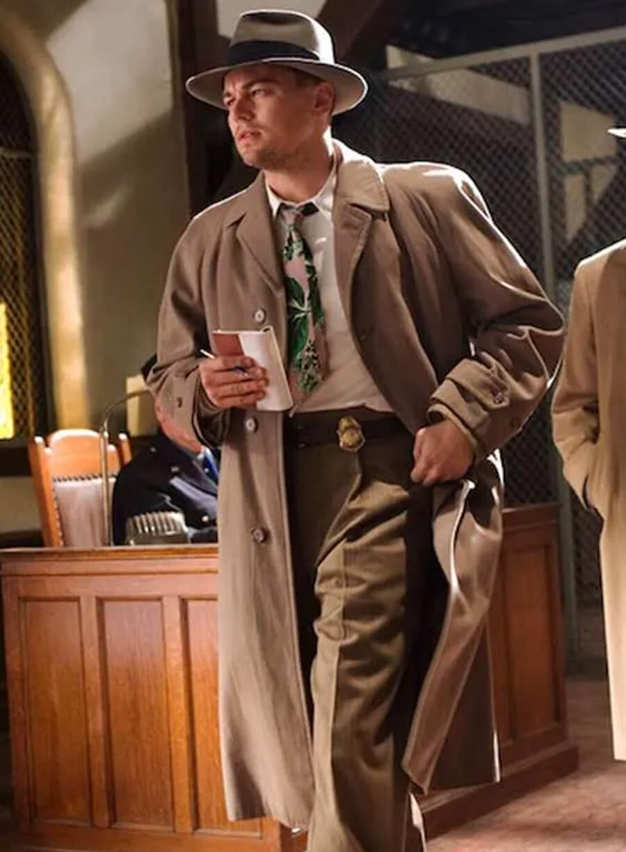 Leonardo Dicaprio Shutter Island Brown Trench Coat 