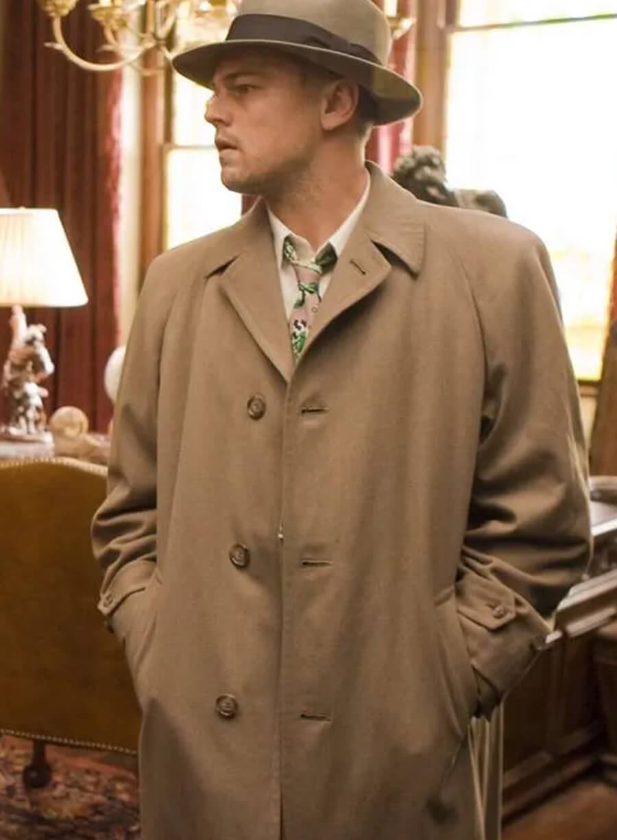 Leonardo Dicaprio Shutter Island Brown Trench Coat 