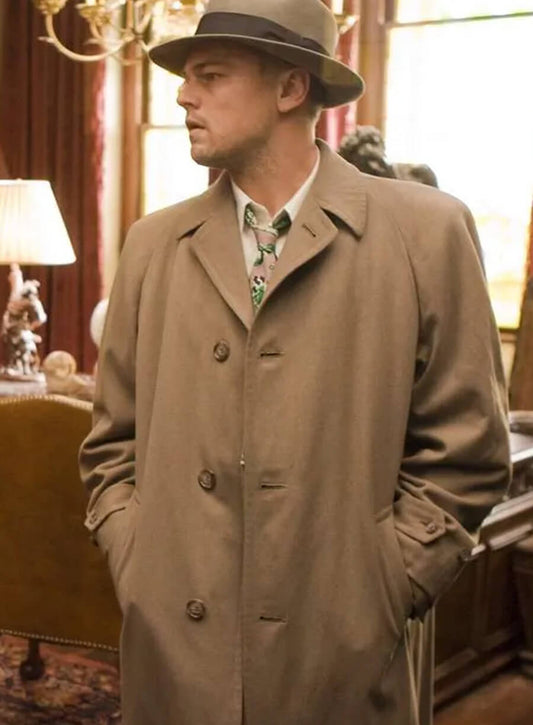 Leonardo Dicaprio Shutter Island Brown Trench Coat 