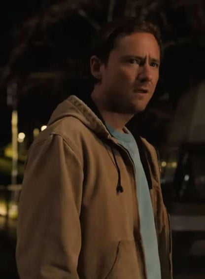 Lewis Pullman Remarkably Bright Creatures 2026 Brown Jacket