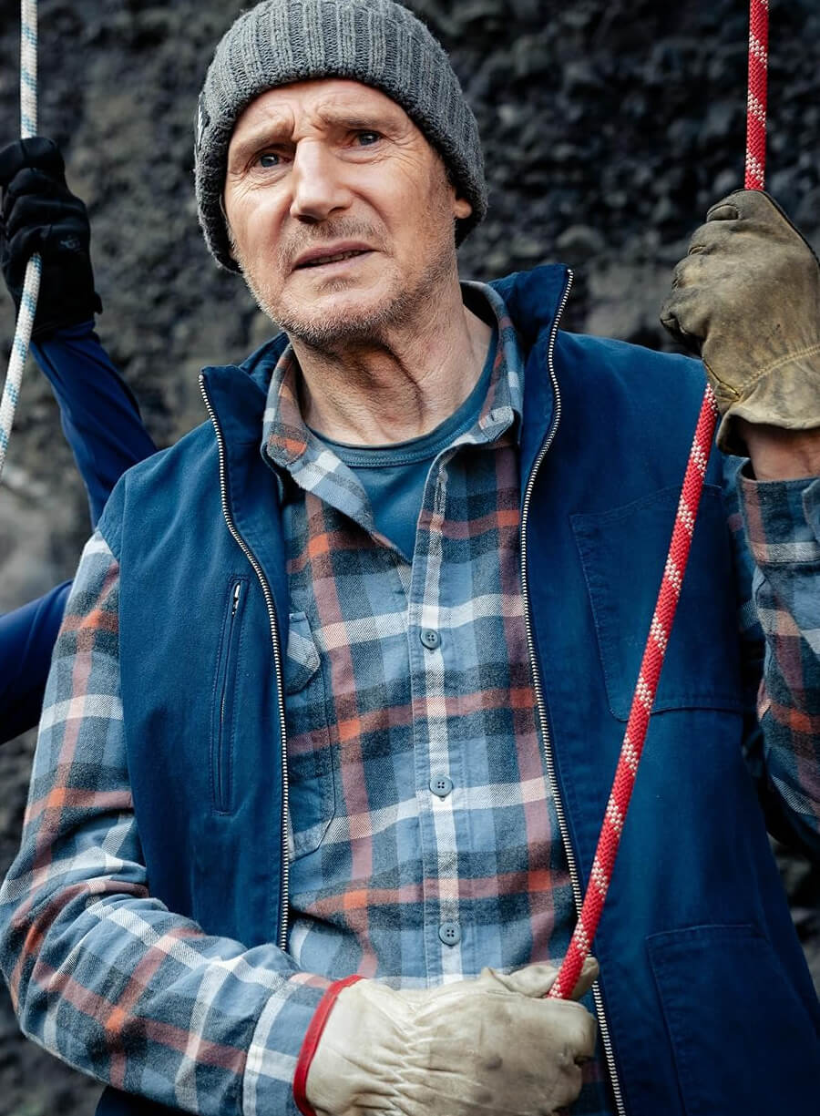 Liam Neeson Ice Road Vengeance 2025 Blue Vest