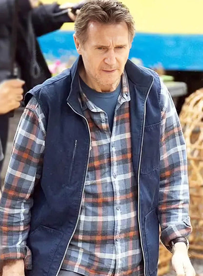 Liam Neeson Ice Road Vengeance 2025 Blue Vest