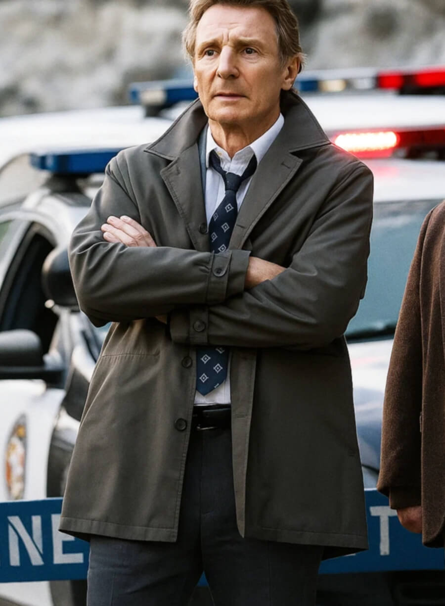 Liam Neeson The Naked Gun 2025 Grey Coat