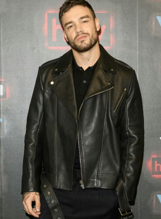 Liam Payne Black Leather Jacket