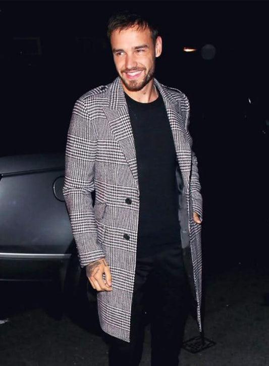Liam Payne Grey Wool Long Coat
