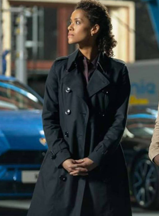 Gugu Mbatha-Raw Black Coat