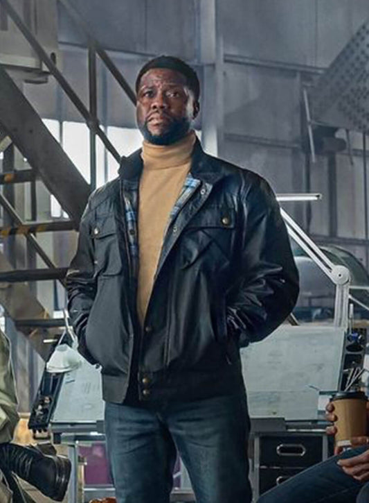 Kevin Hart Black Leather Jacket