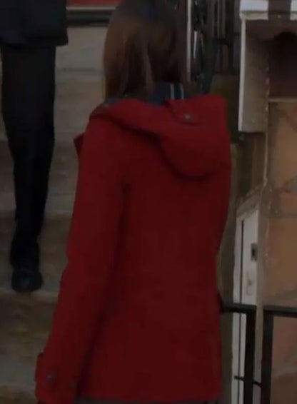 Lili Reinhart Law and Order SVU S13 Red Wool Coat 