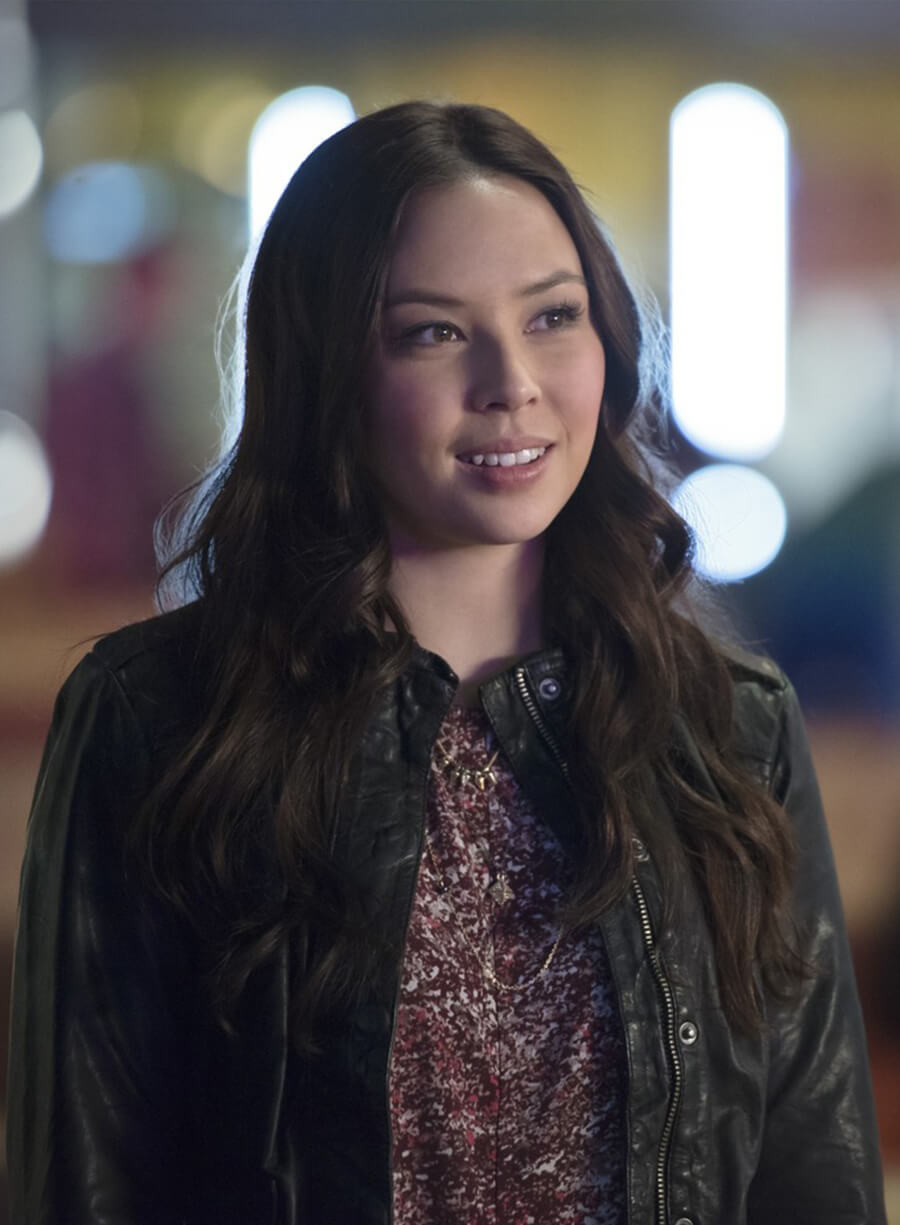 Linda Park The Flash Black Leather Jacket