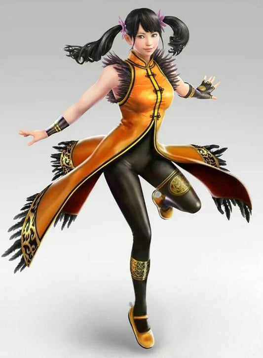 Ling Xiaoyu Tekken 7 Golden Long Coat