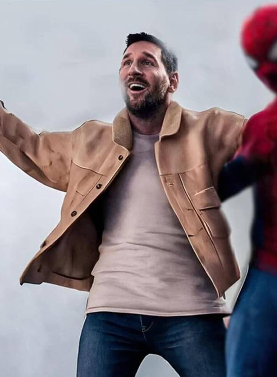 Lionel Messi Spider Man Brand New Day Suede Jacket