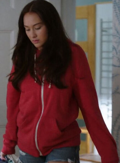 Lola Tung Belly The Summer I Turned Pretty Red Hoodie