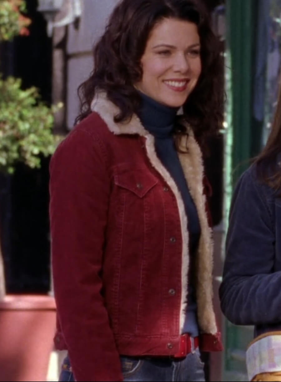 Lorelai Gilmore Gilmore Girls Red Shearling Jacket
