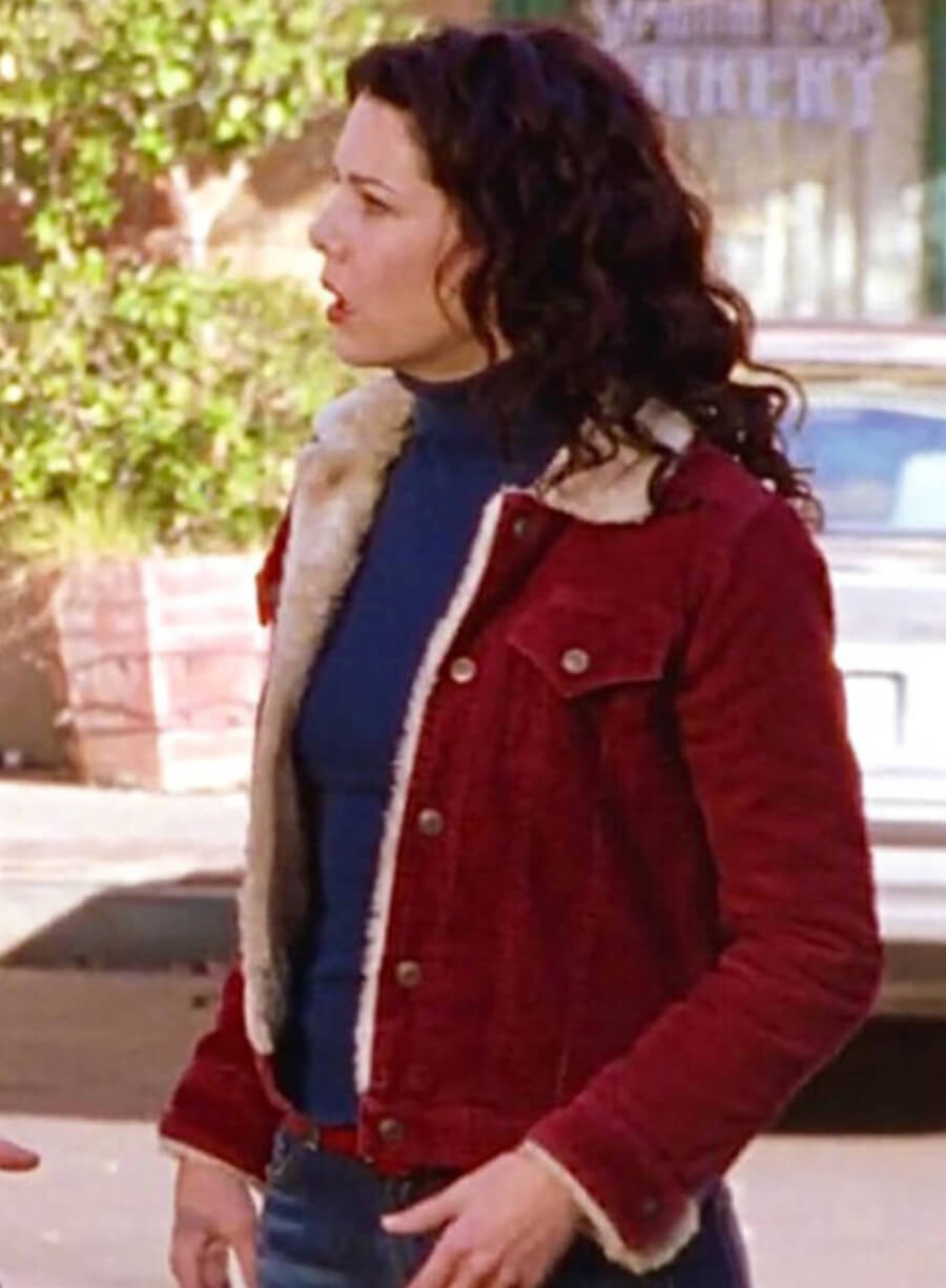 Lorelai Gilmore Gilmore Girls Red Shearling Jacket