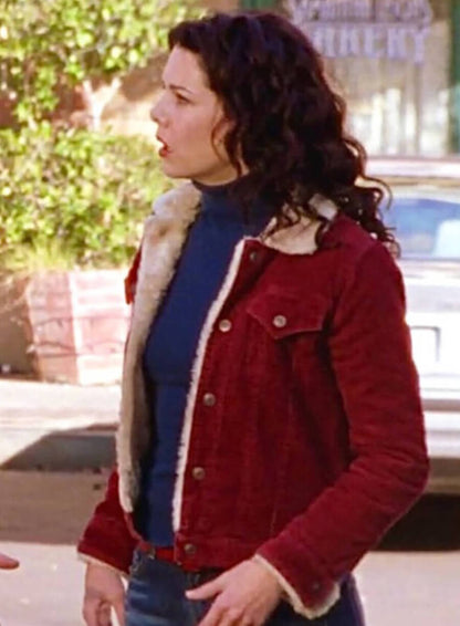 Lorelai Gilmore Gilmore Girls Red Shearling Jacket