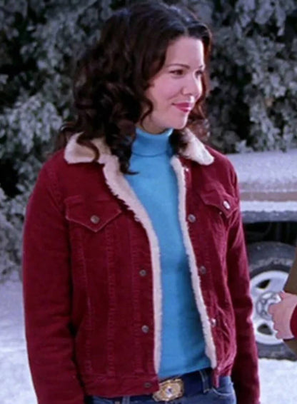 Lorelai Gilmore Gilmore Girls Red Shearling Jacket