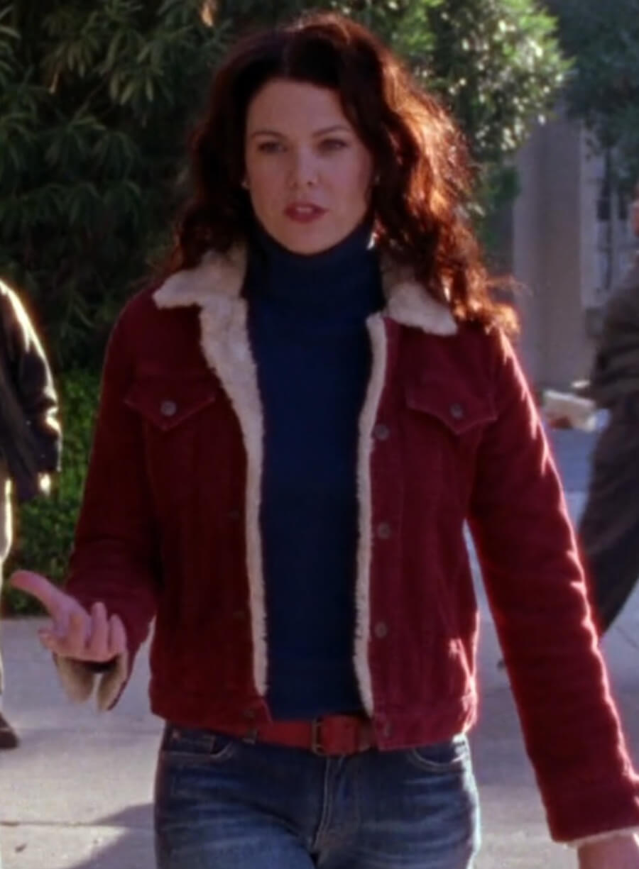 Lorelai Gilmore Gilmore Girls Red Shearling Jacket