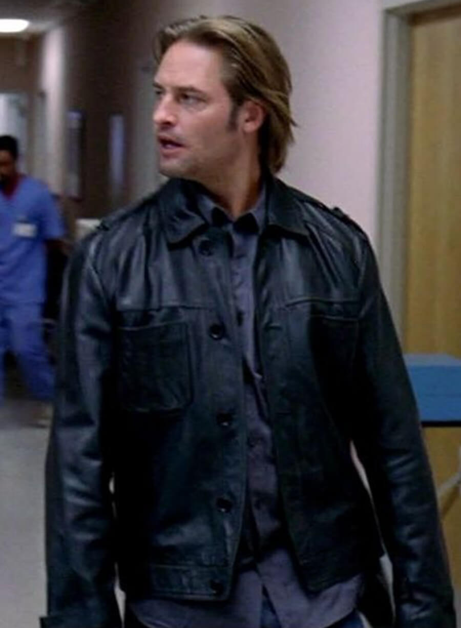 Lost Tv Series Josh Holloway Black Leather Jacket