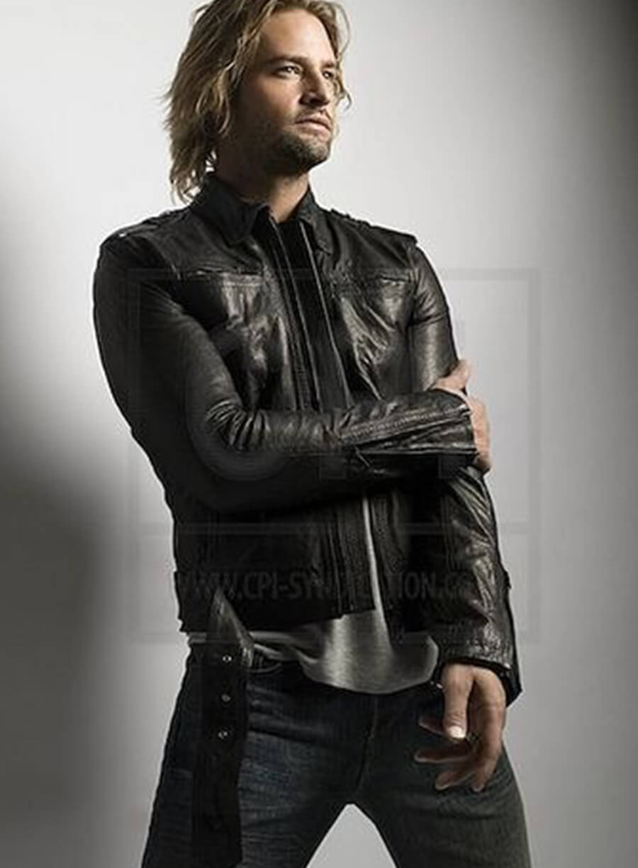 Lost Tv Series Josh Holloway Black Leather Jacket