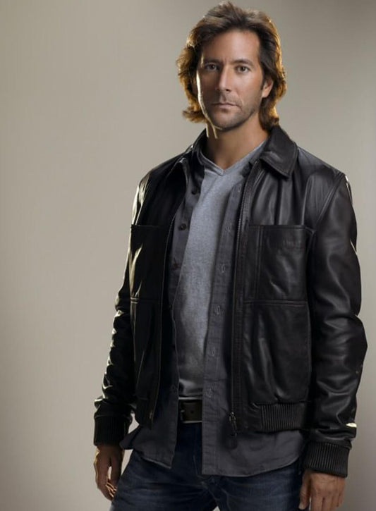 Lost Tv Series Josh Holloway Black Leather Jacket