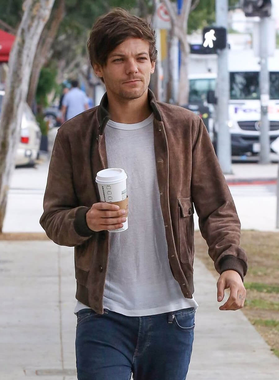 Louis Tomlinson Brown Leather Jacket