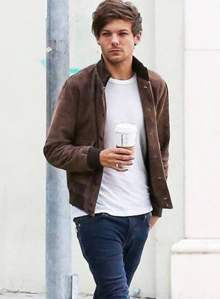Louis Tomlinson Brown Leather Jacket