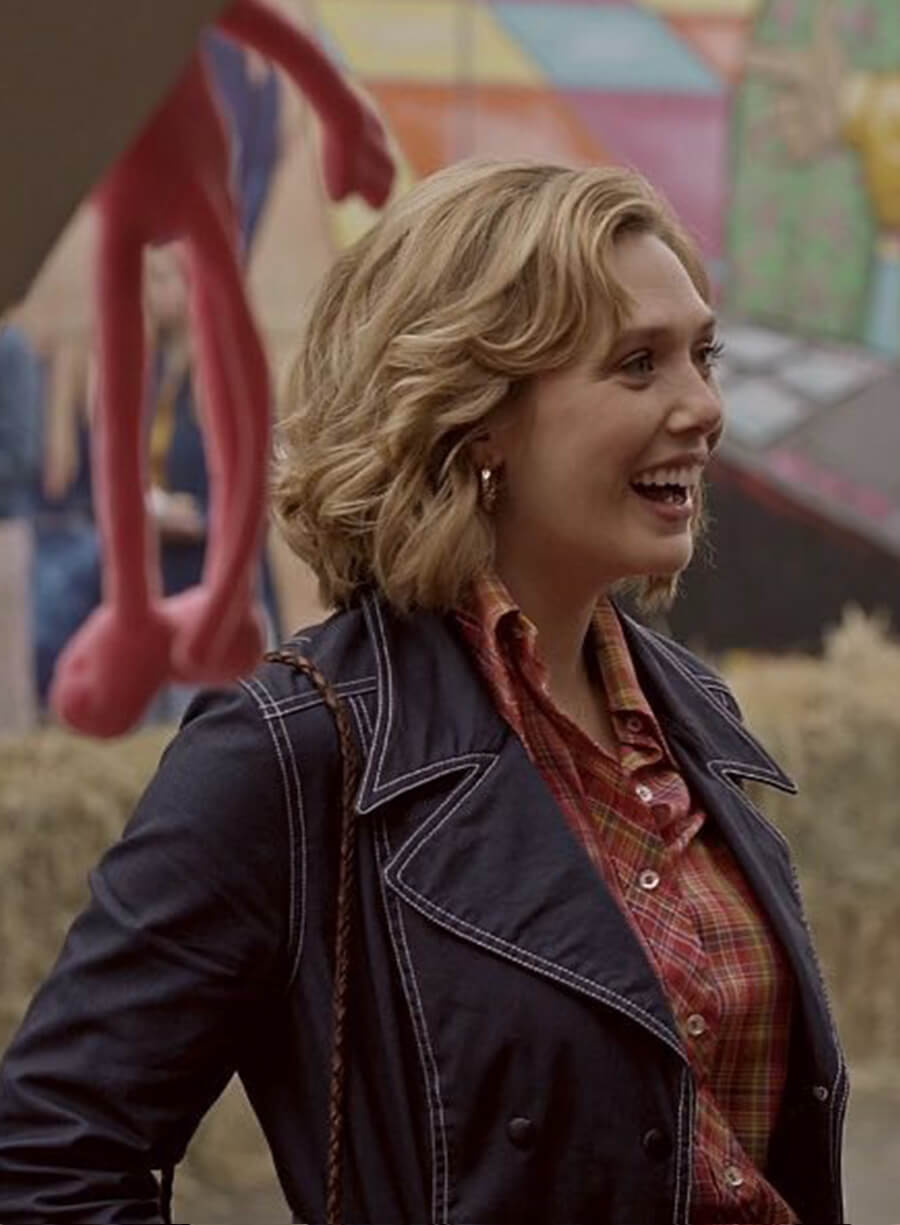 Love and Death 2023 Elizabeth Olsen Blue Jacket