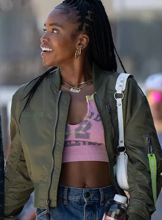 Lovie Simone Forever 2025 Green Bomber Jacket