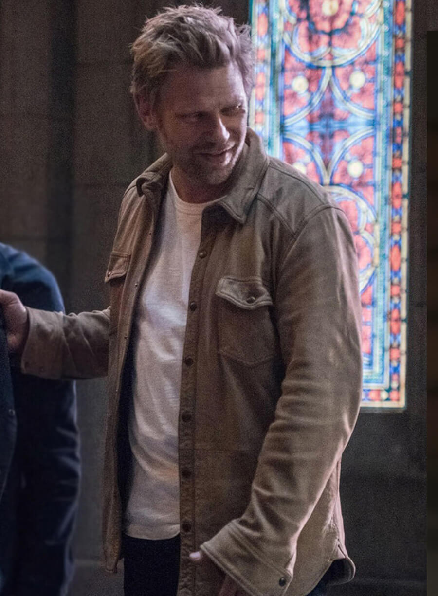 Lucifer Supernatural S13 Beige Suede Jacket
