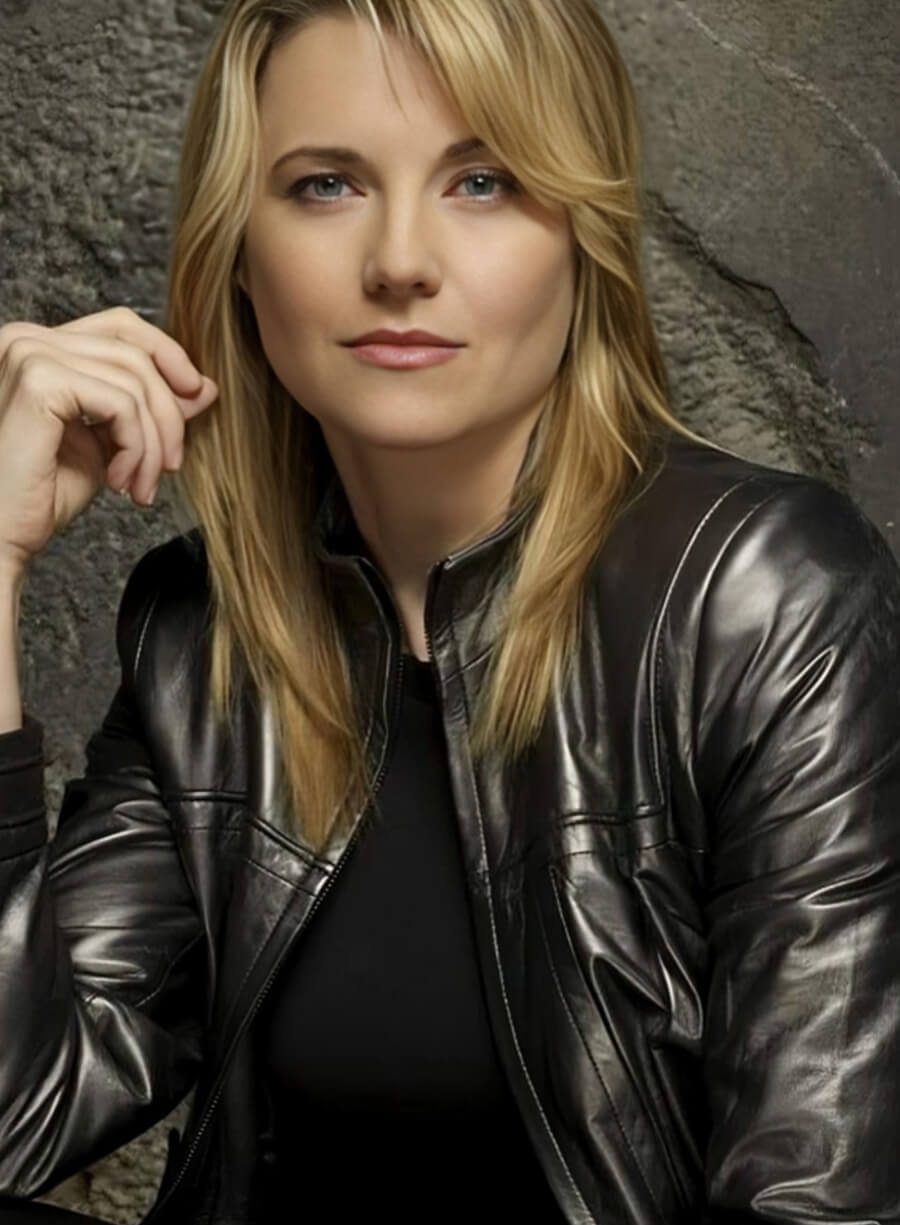 Lucky Lawless Battlestar Galactia Black Leather Jacket