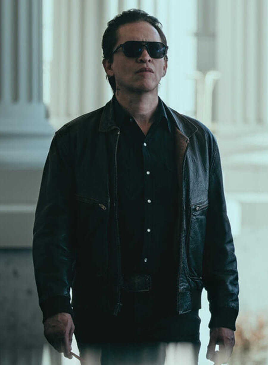 Lucky S01 Clifton Collins Jr. Black Leather Jacket