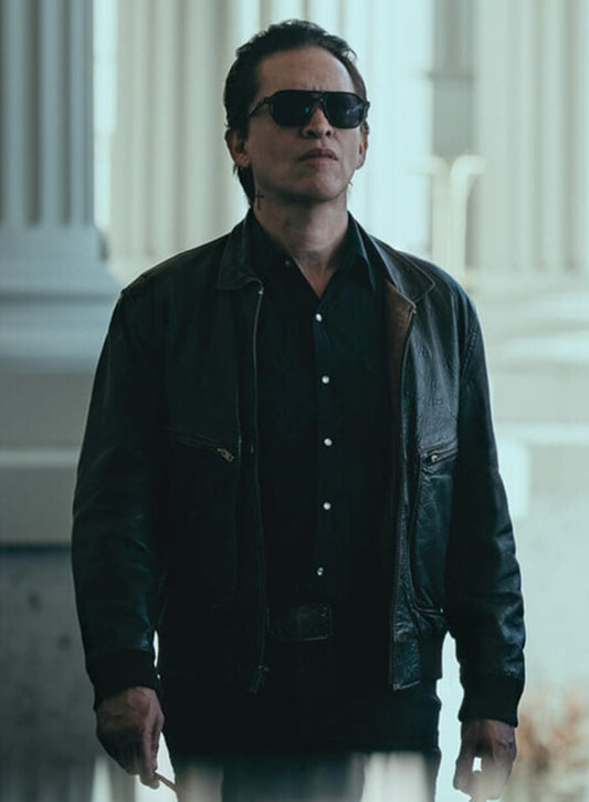 Lucky S01 Clifton Collins Jr. Black Leather Jacket