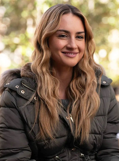 Lucy Albright Tell Me Lies S02 Grey Hooded Jacket