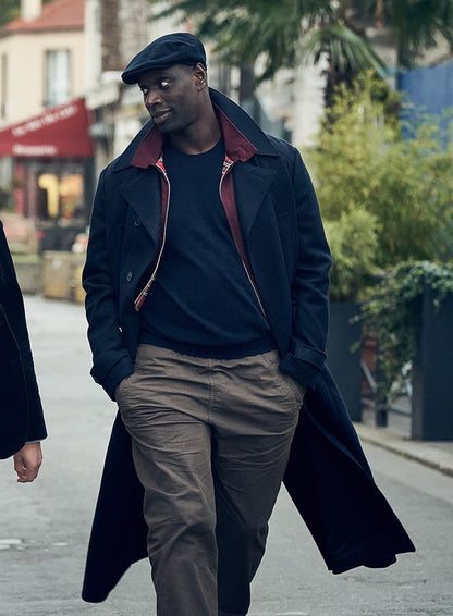 Lupin Assane Diop Black Long Coat