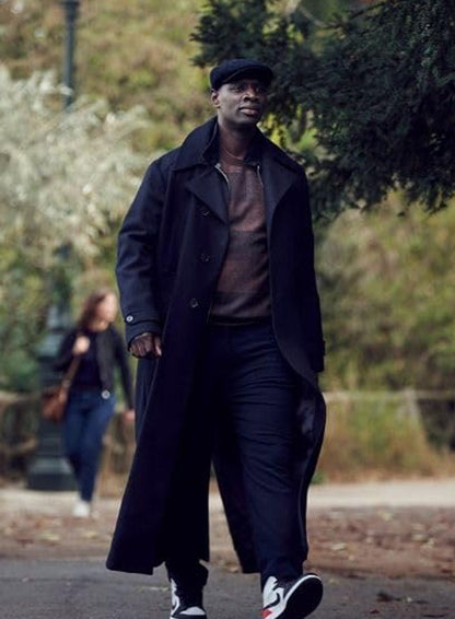 Lupin Assane Diop Black Long Coat