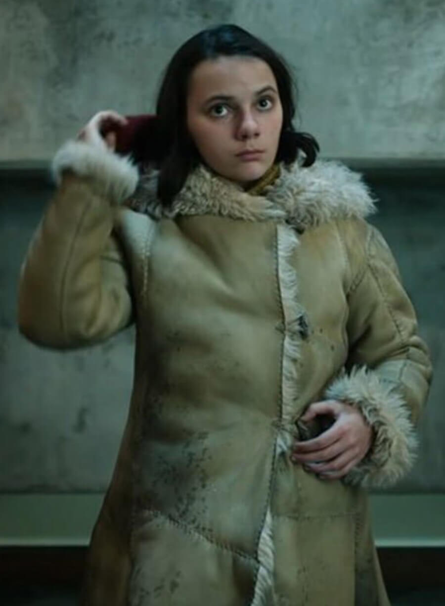 Lyra Belacqua His Dark Materials Beige Shearling Coat