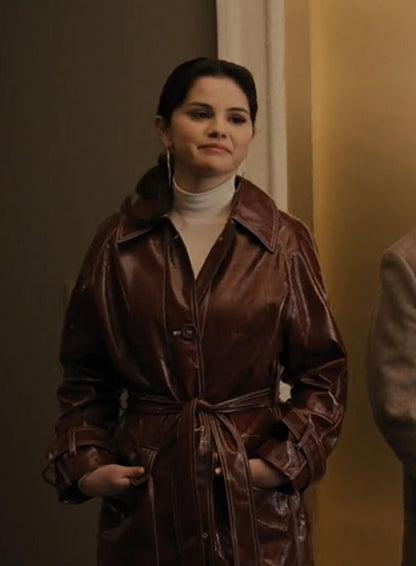 Mabel Mora Only Murders in the Building Leather Long Coat