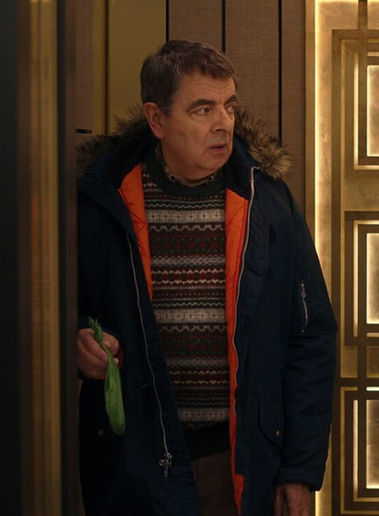 Man vs Baby 2025 Trevor Bingley Blue Parka Jacket