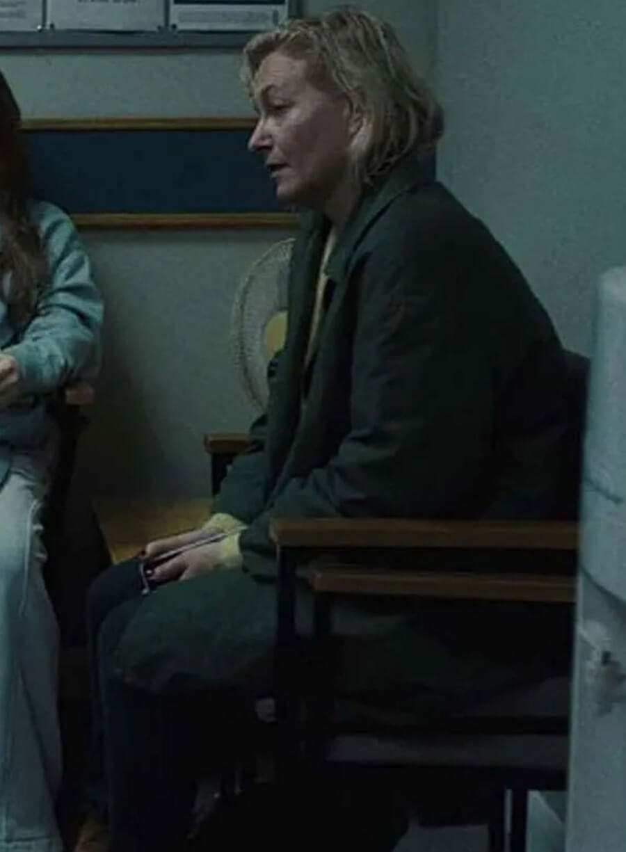 Manda Miller Adolescence 2025 Green Coat