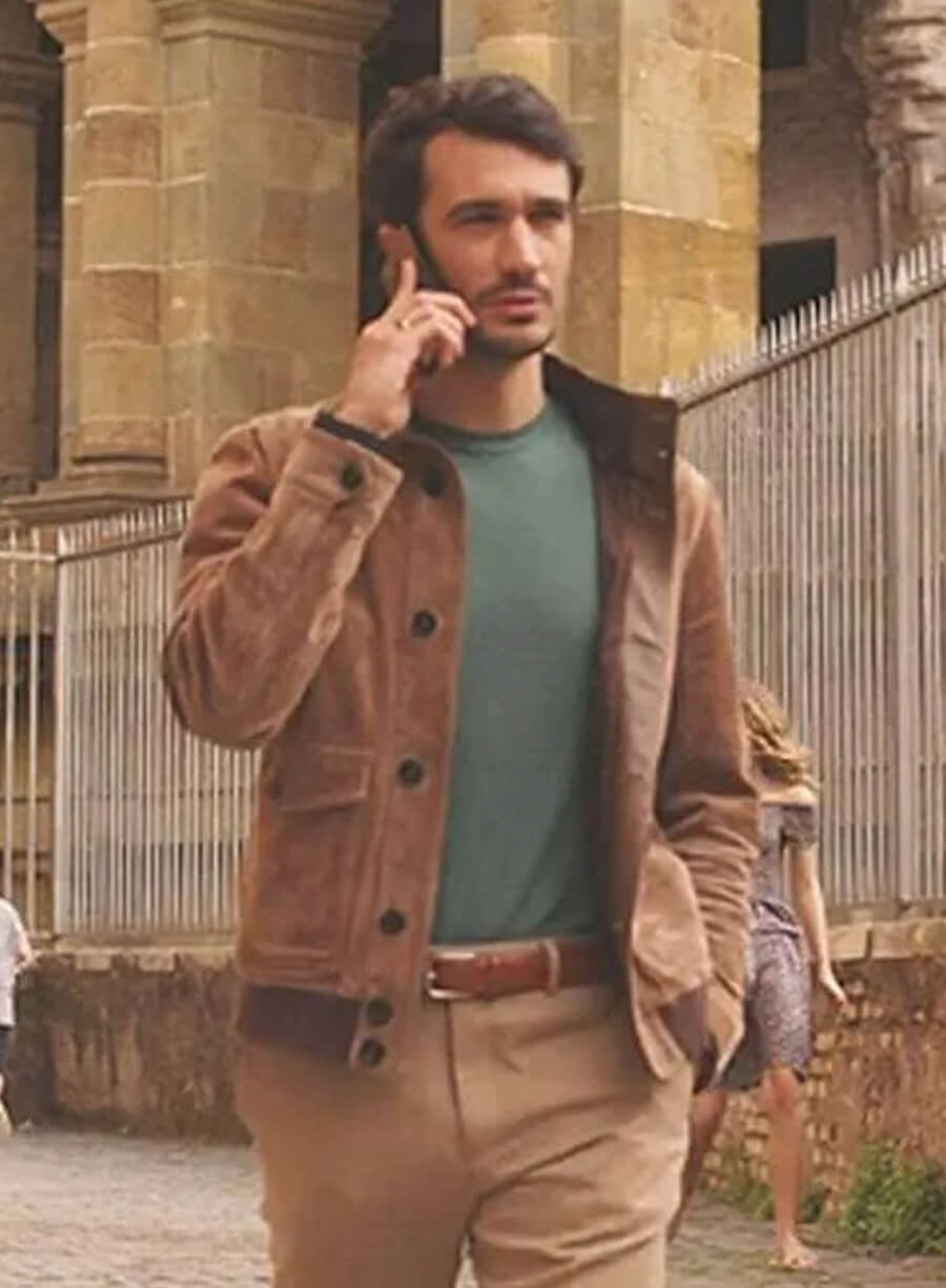 Marcello Emily in Paris S04 Brown Leather Jacket