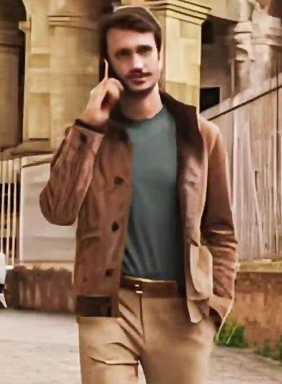 Marcello Emily in Paris S04 Brown Leather Jacket