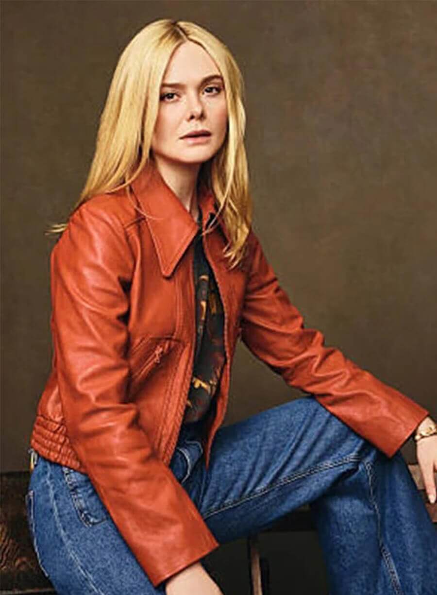 Margo’s Got Money Troubles Elle Fanning Leather Jacket