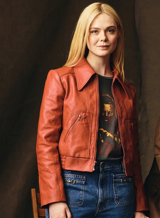 Margo’s Got Money Troubles Elle Fanning Leather Jacket