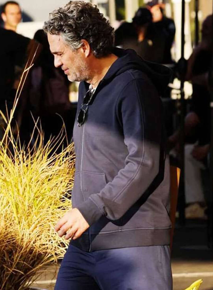 Mark Ruffalo Crime 101 Blue Hoodie