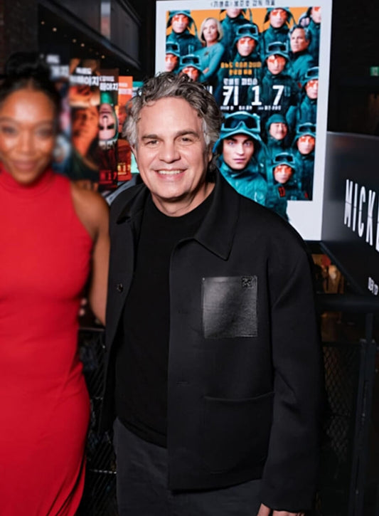 Mark Ruffalo Mickey 17 2025 Black Jacket