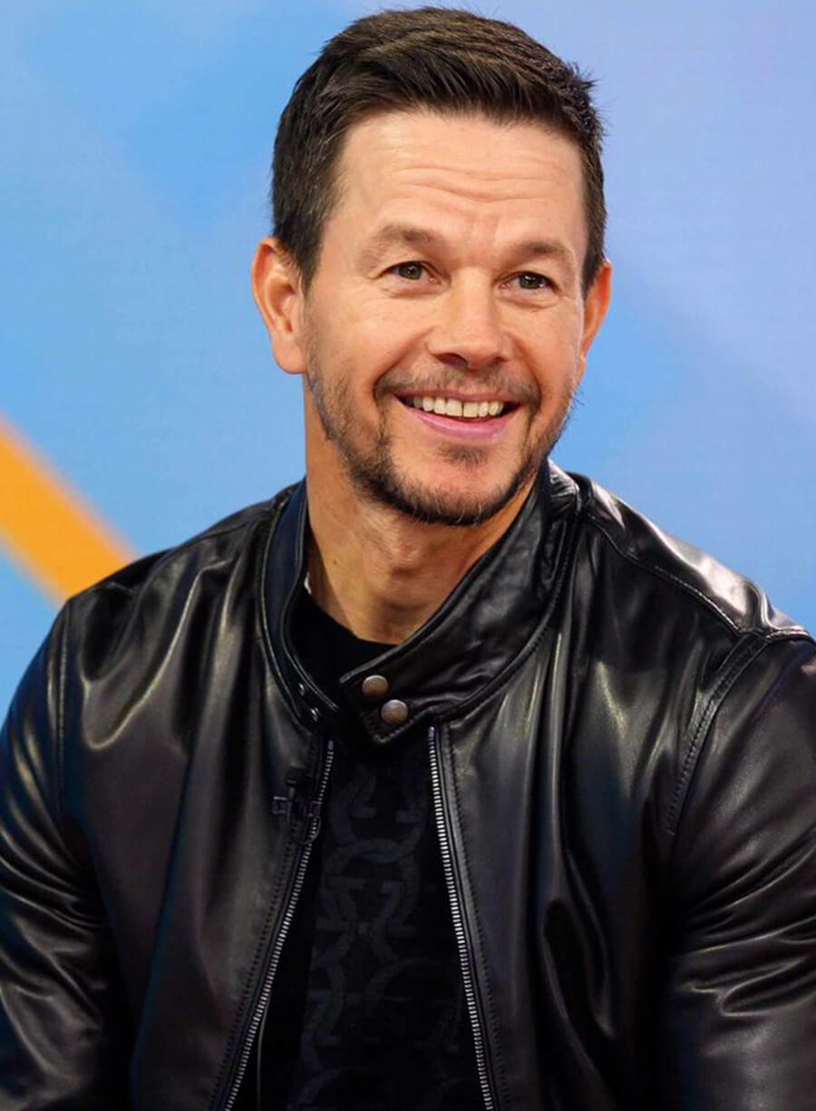 Mark Wahlberg Black Leather Jacket