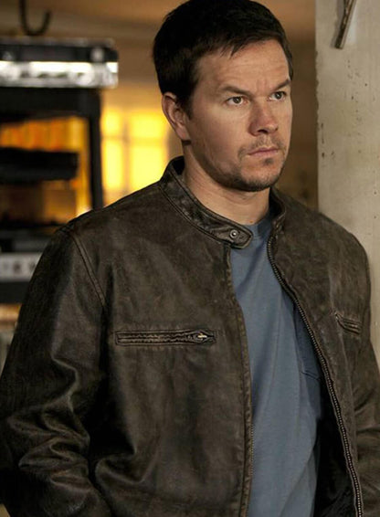 Mark Wahlberg Contraband Brown Leather Jacket