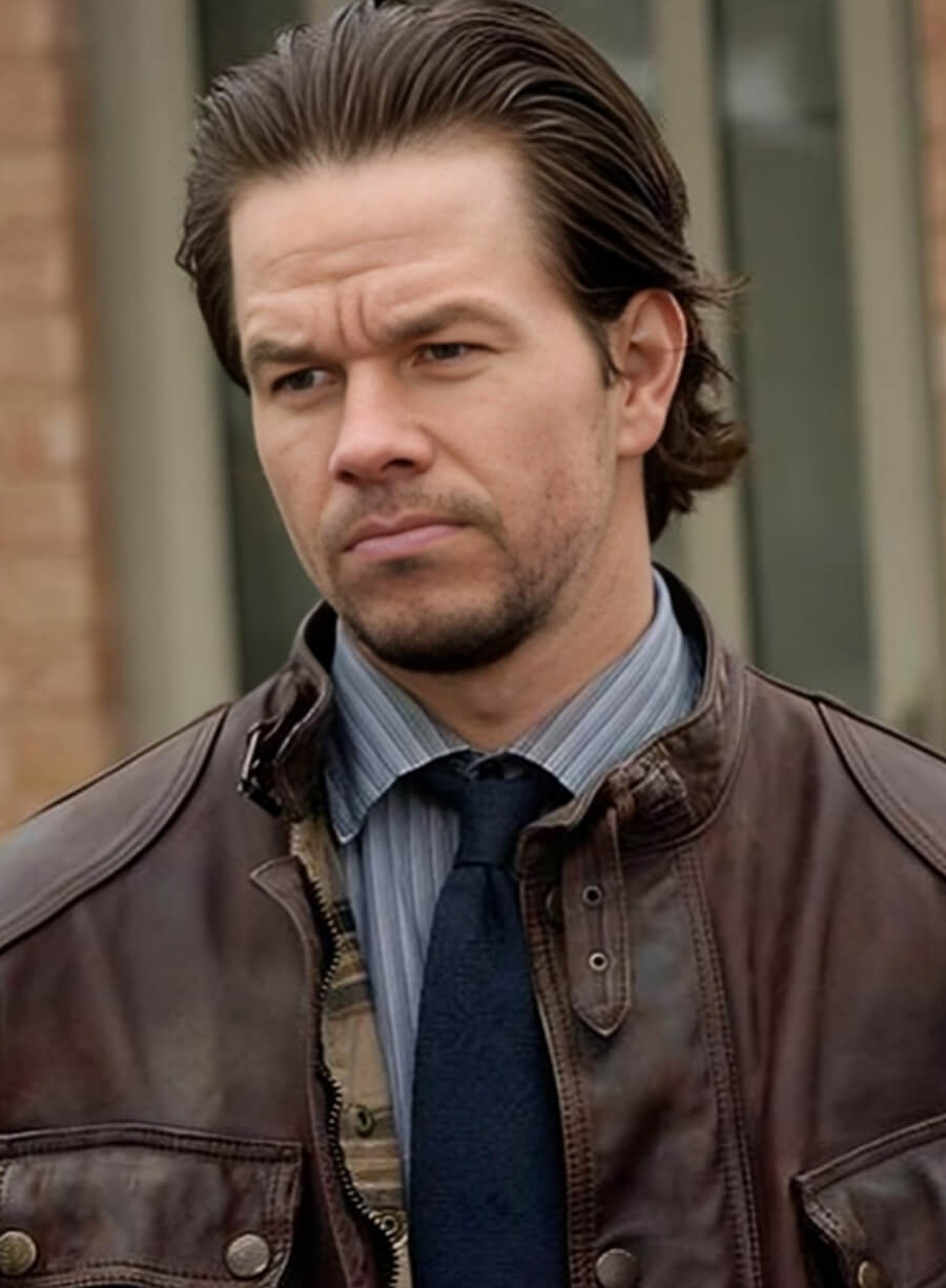 Mark Wahlberg Four Brothers Brown Leather Jacket