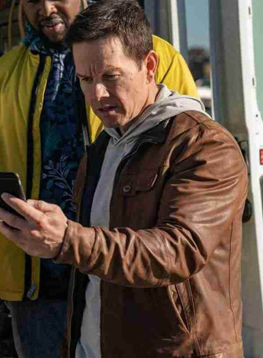 Mark Wahlberg Spenser Confidential Leather Jacket