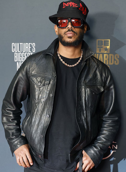Marlon Wayans Bet Awards Black Leather Jacket